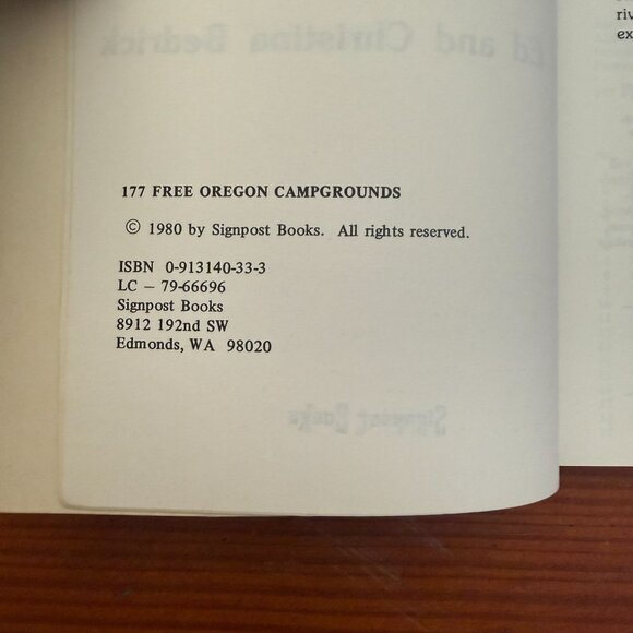 177 Free Oregon Campgrounds By Ed And Christina Bedrick Paperback - Picture 5 of 5